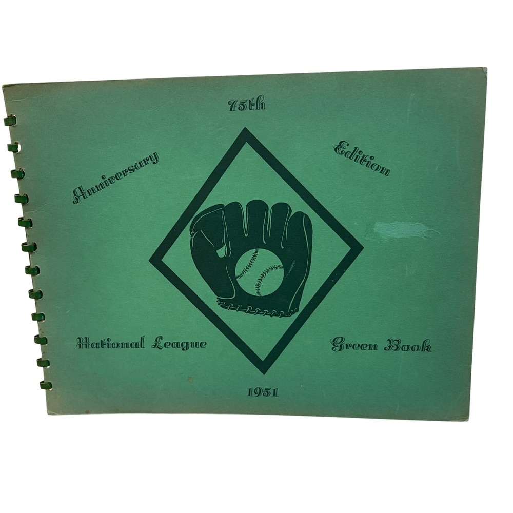 Vintage 1951 National League Green Book 75th Anniversary MLB Baseball Guide